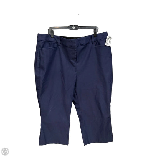 Pants Cropped By Lane Bryant In Navy, Size: 20