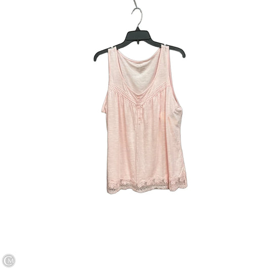 Top Sleeveless Basic By Sonoma In Pink, Size: Xl