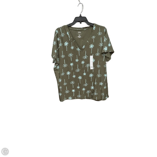 Top Short Sleeve By Sonoma In Tropical Print, Size: Xl