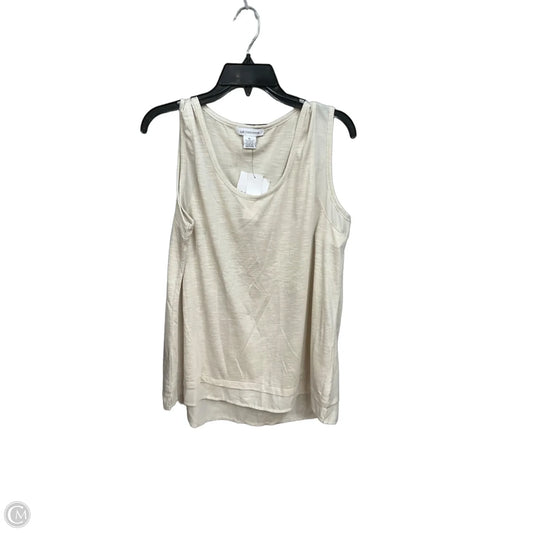 Top Sleeveless By Liz Claiborne In Tan, Size: Xl