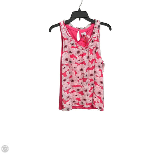 Top Sleeveless By Elle In Floral Print, Size: Xl
