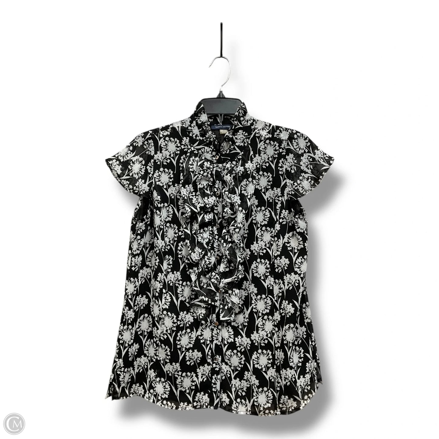 Blouse Sleeveless By Tommy Hilfiger In Blue & White, Size: S