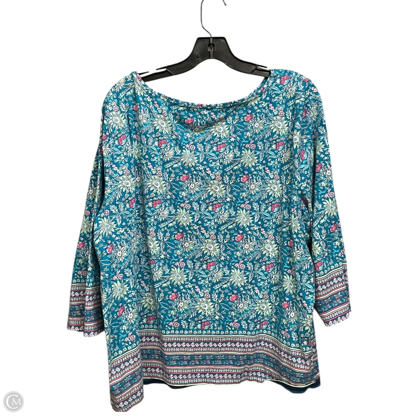 Top 3/4 Sleeve By Talbots In Multi-colored, Size: 3x