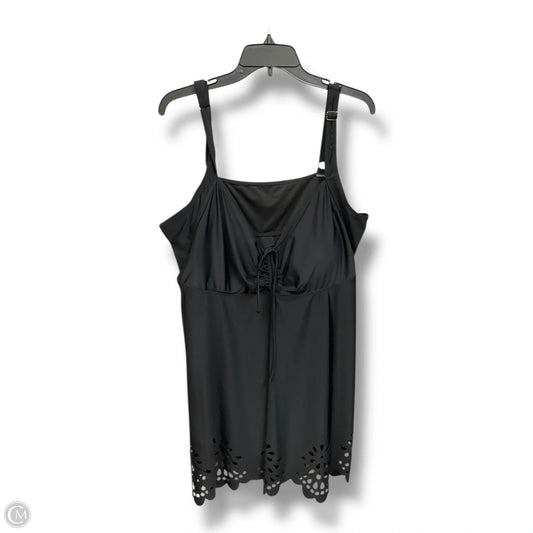 Swimsuit Top By Clothes Mentor In Black, Size: 4x