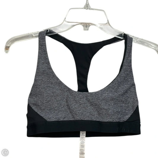 Athletic Bra By Lululemon In Black & Grey, Size: M