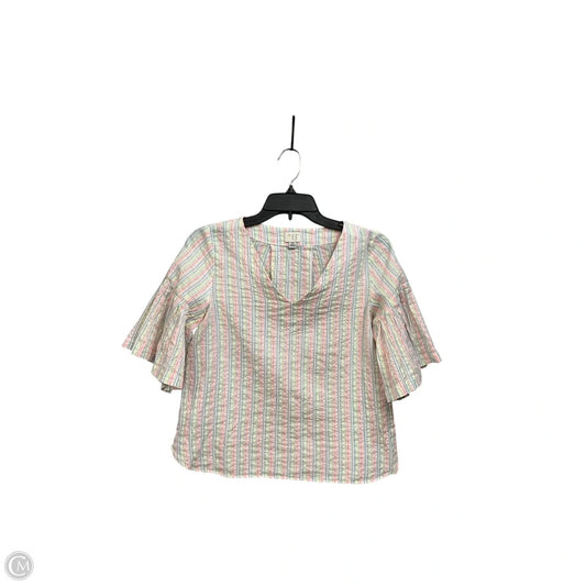 Top Short Sleeve By A New Day In Striped Pattern, Size: Xs