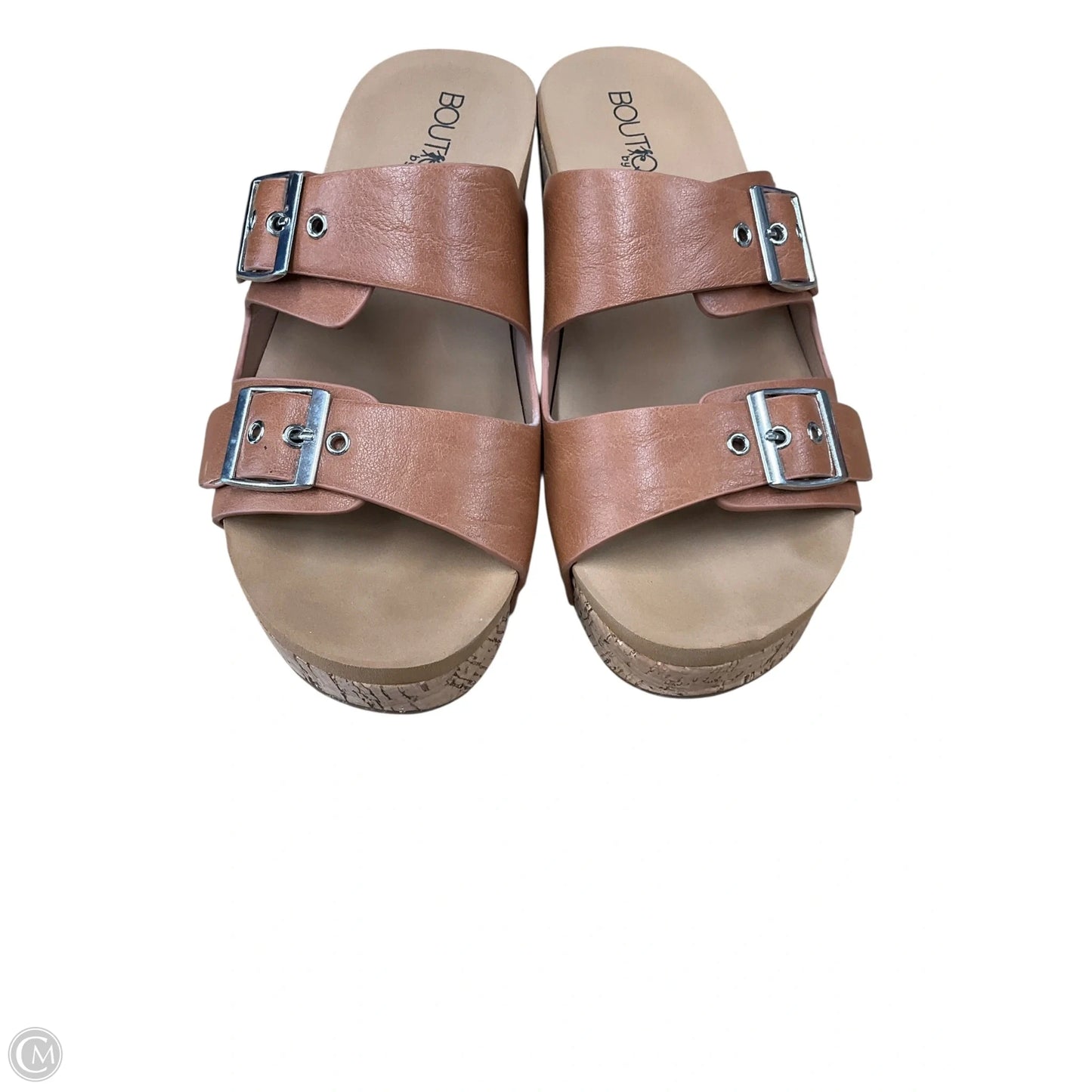 Sandals Heels Wedge By Corkys In Brown, Size: 8
