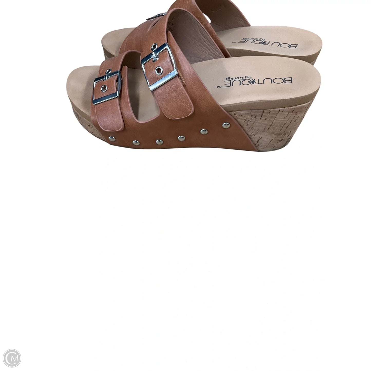 Sandals Heels Wedge By Corkys In Brown, Size: 8