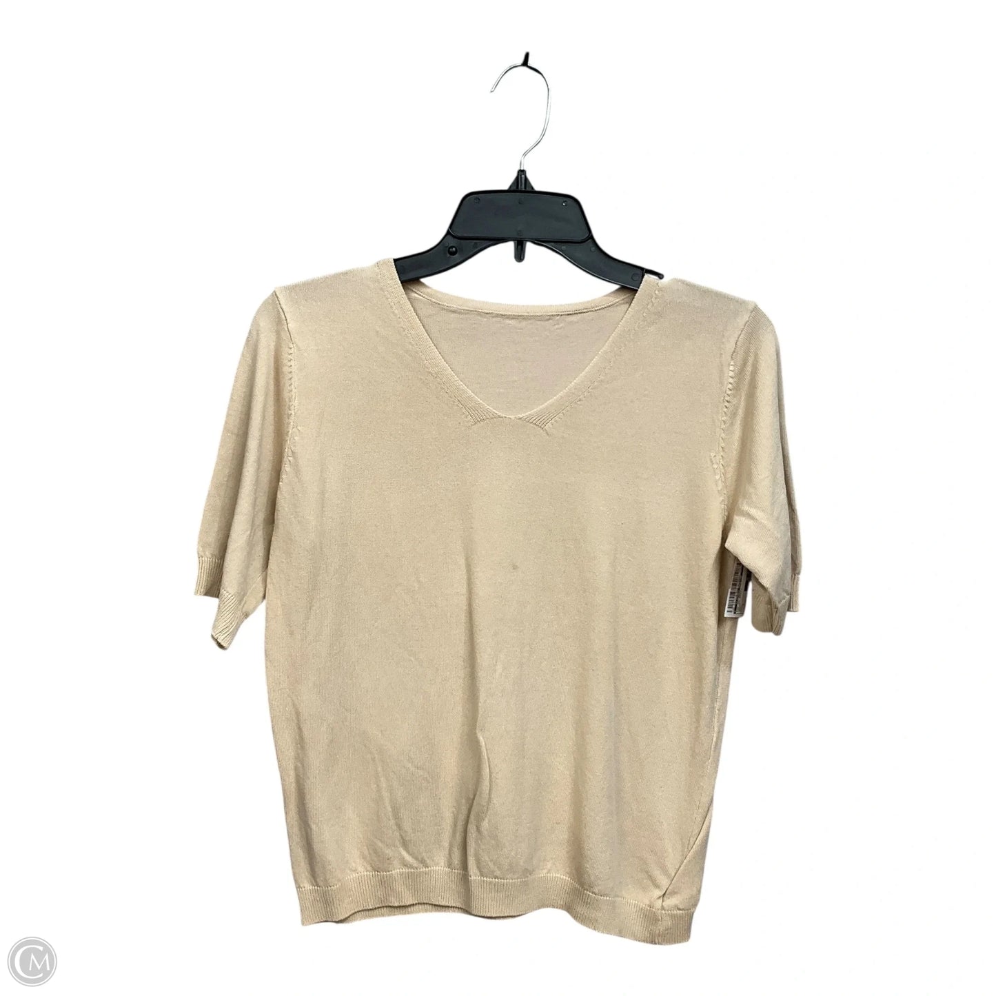 Top Short Sleeve Basic By Clothes Mentor In Cream, Size: S