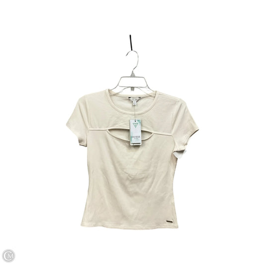 Top Short Sleeve Basic By Guess In Cream, Size: M