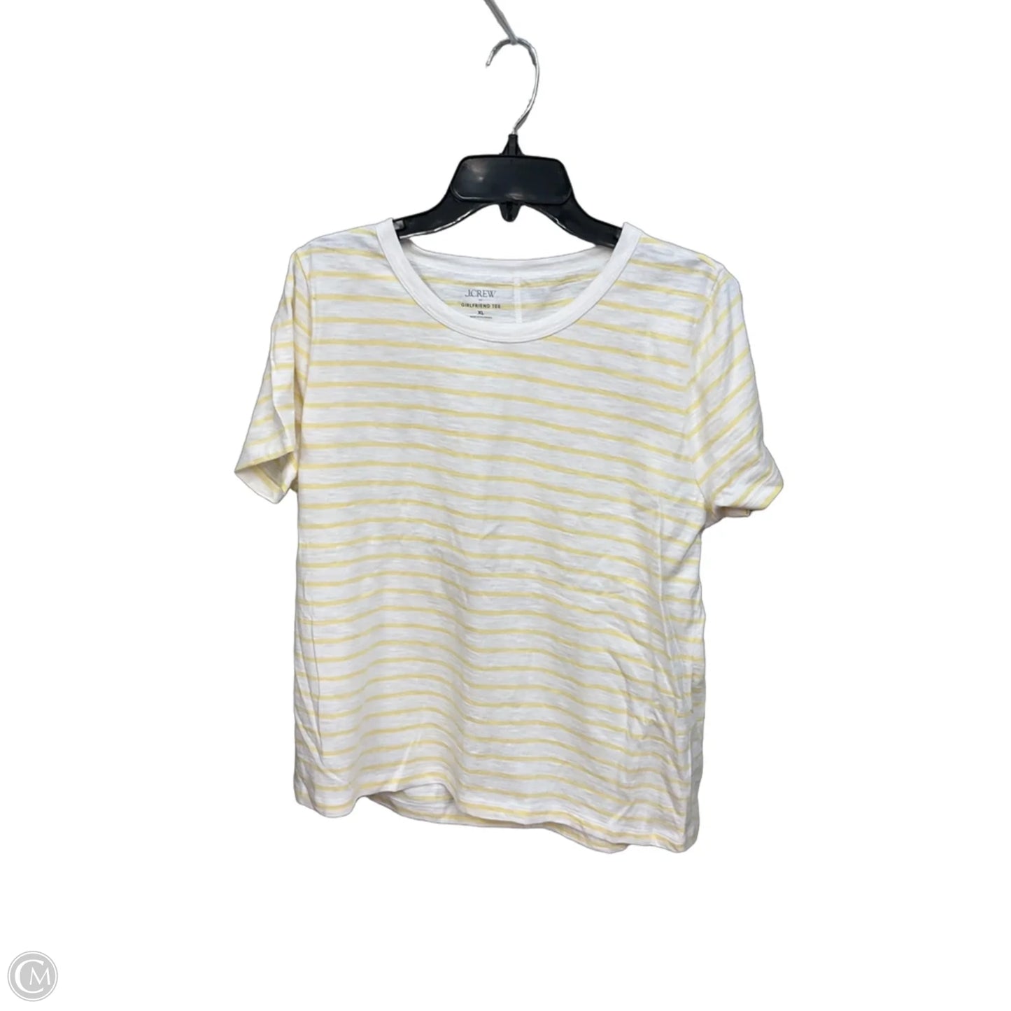 Top Short Sleeve Basic By J. Crew In Striped Pattern, Size: Xl