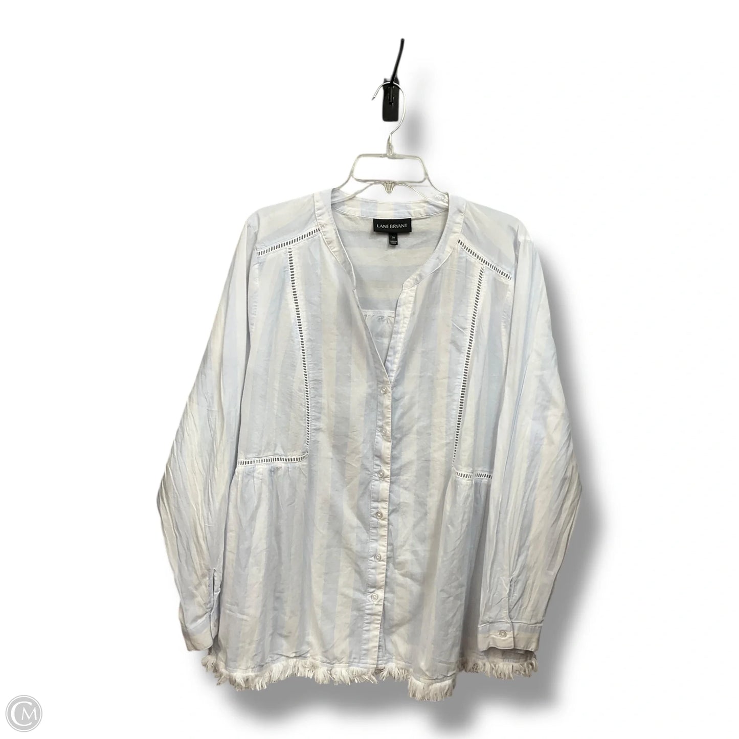 Blouse Long Sleeve By Lane Bryant In Striped Pattern, Size: 20