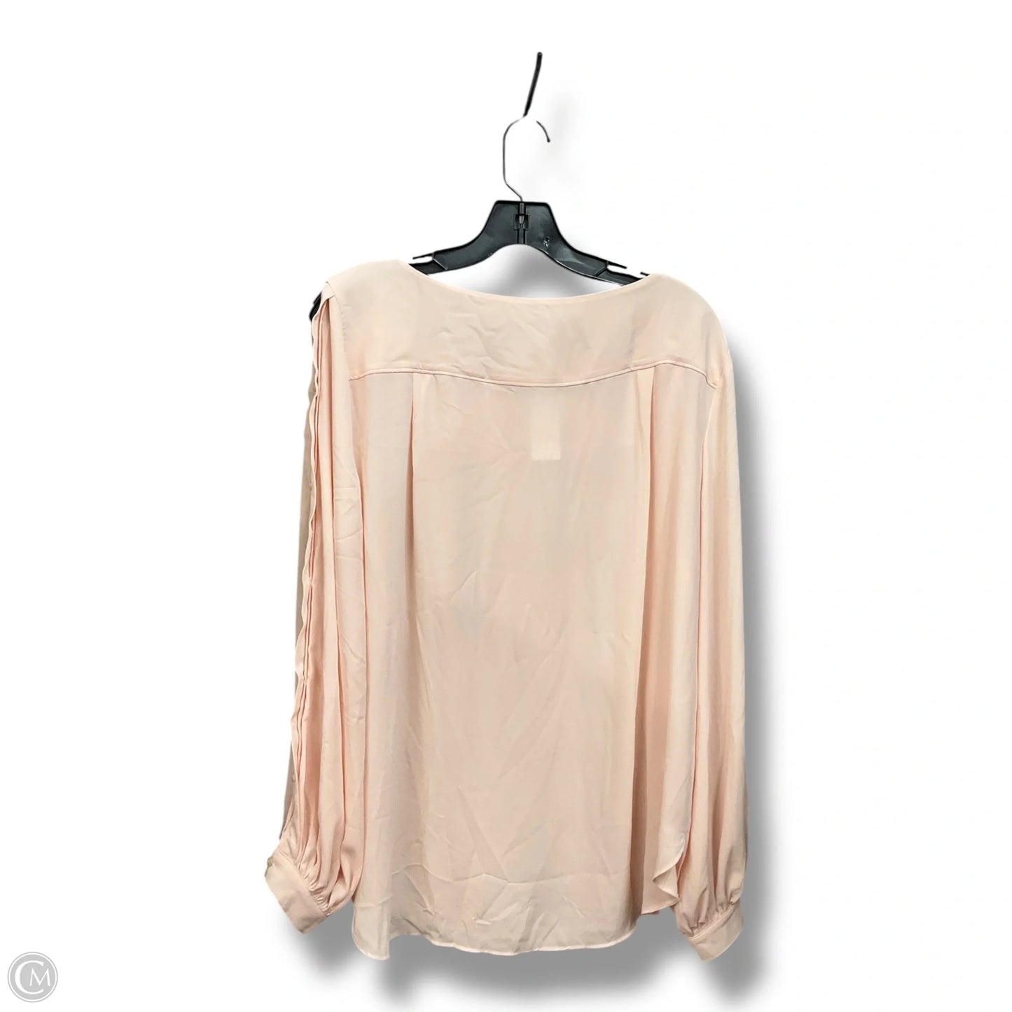 Blouse Long Sleeve By Loft In Peach, Size: L