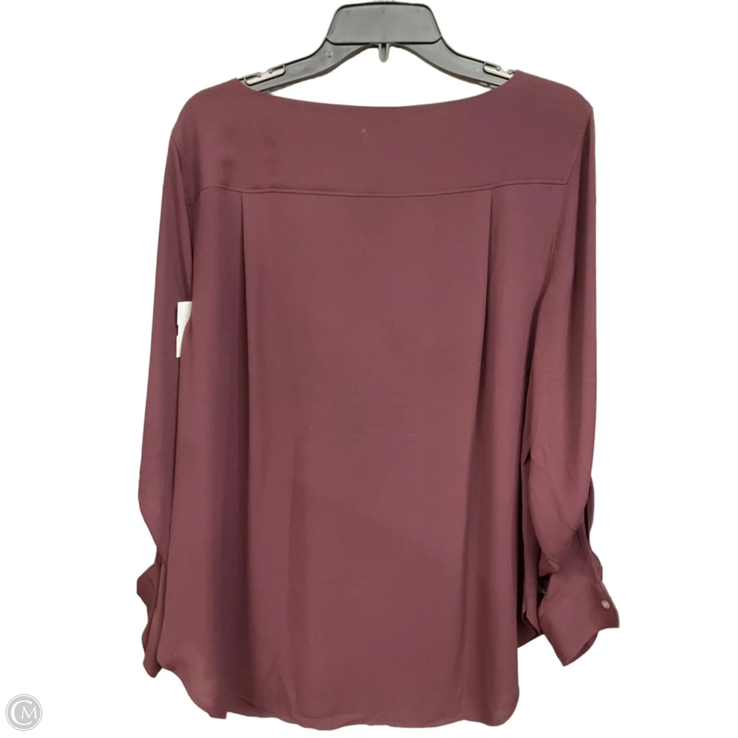 Blouse Long Sleeve By Loft In Purple, Size: L