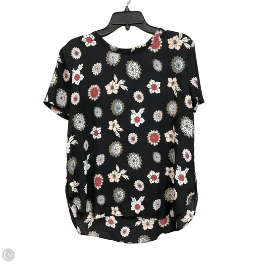 Top Short Sleeve By Loft In Floral Print, Size: L