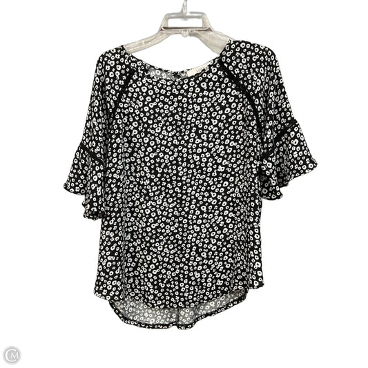 Top Short Sleeve By Loft In Floral Print, Size: M