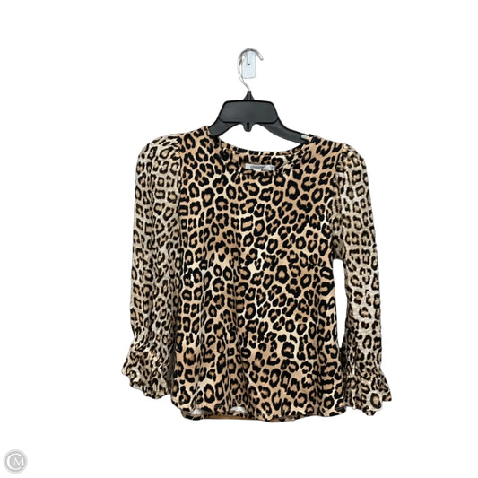 Top Long Sleeve By Chicos In Animal Print, Size: Xs