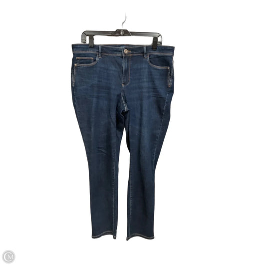 Jeans Straight By J. Jill In Blue Denim, Size: 12