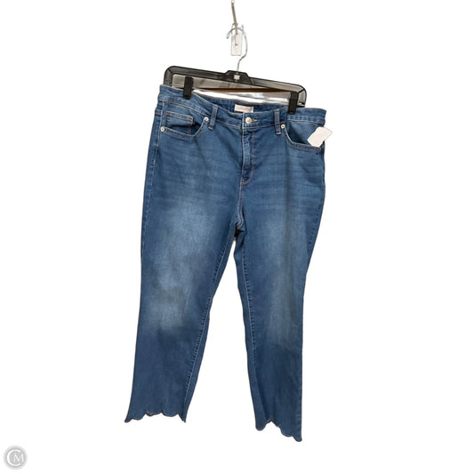Jeans Cropped By Crown And Ivy In Blue Denim, Size: 14