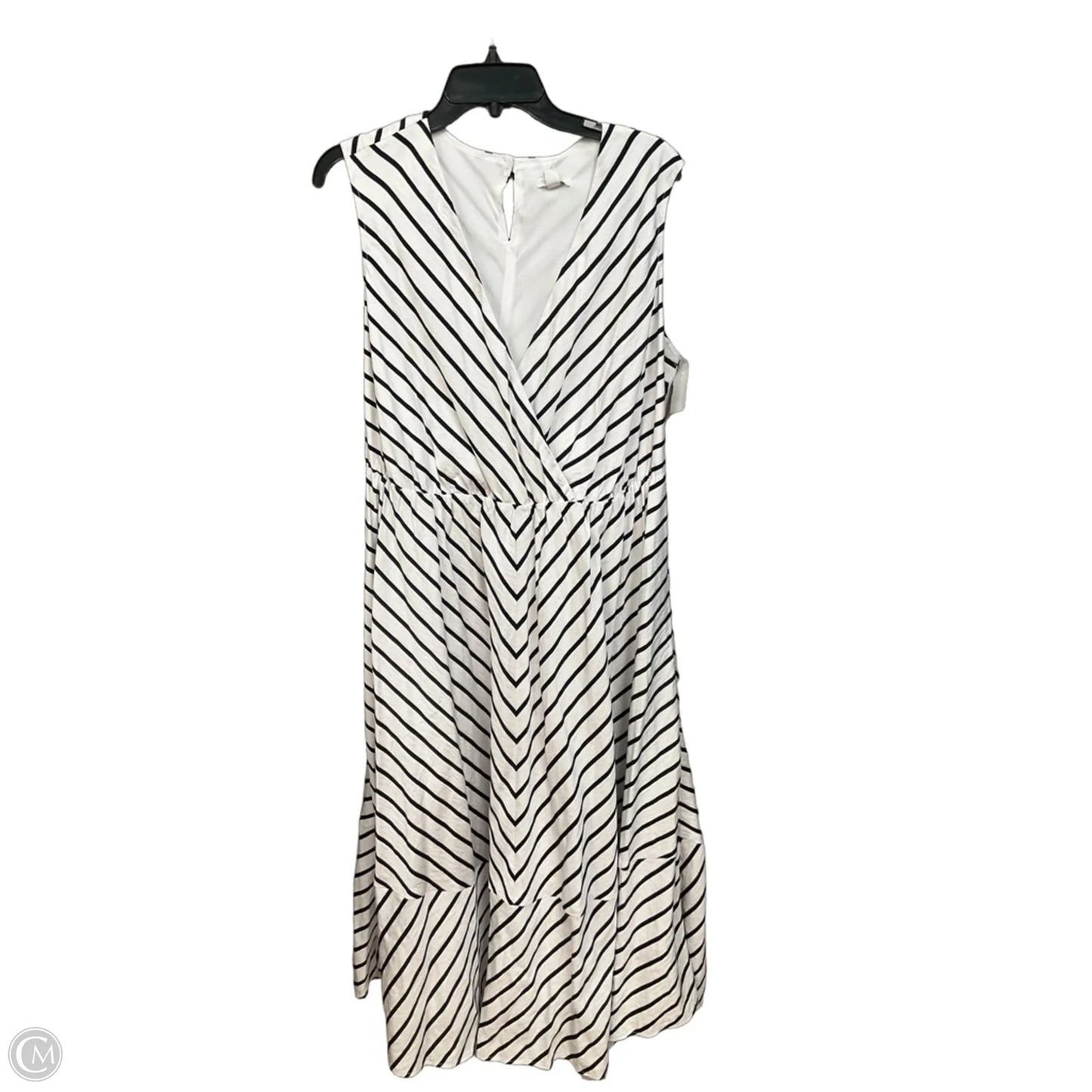 Dress Casual Midi By J. Jill In Striped Pattern, Size: Xl