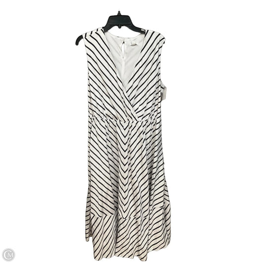 Dress Casual Midi By J. Jill In Striped Pattern, Size: Xl