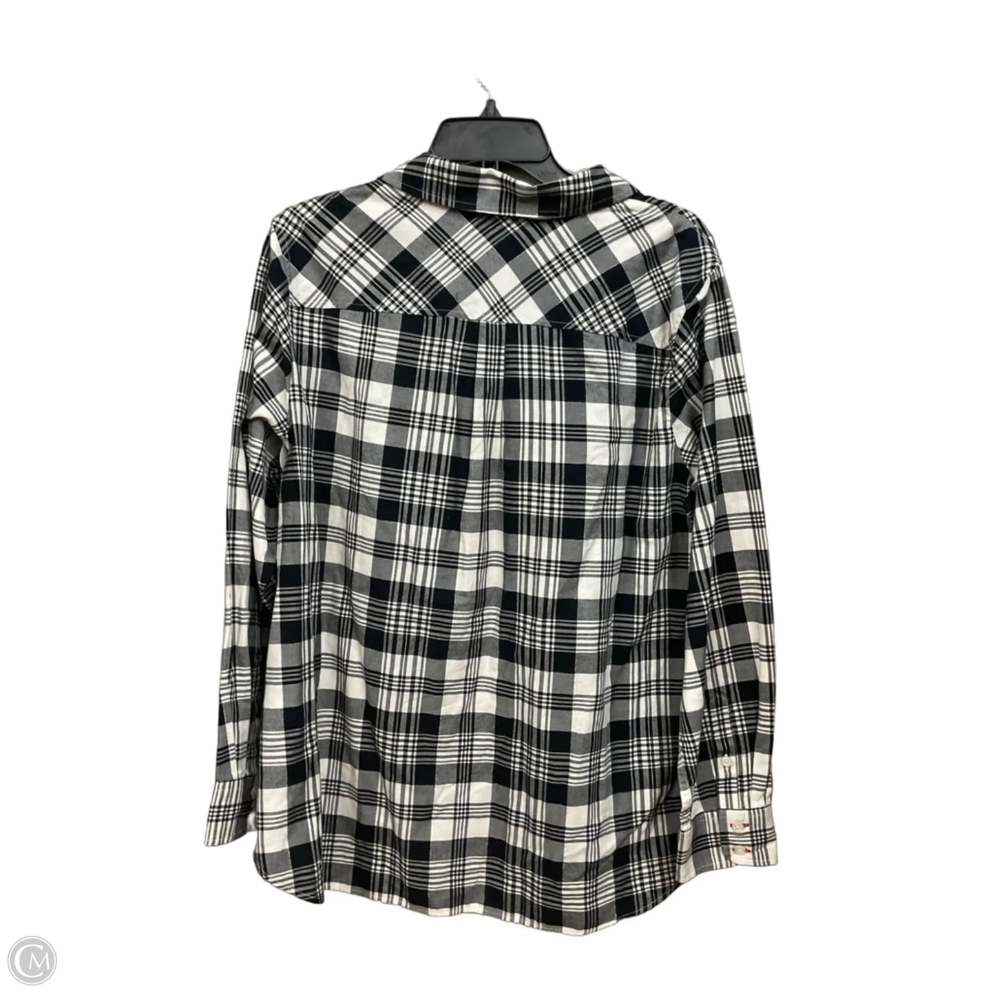 Top Long Sleeve By Talbots In Plaid Pattern, Size: 1x