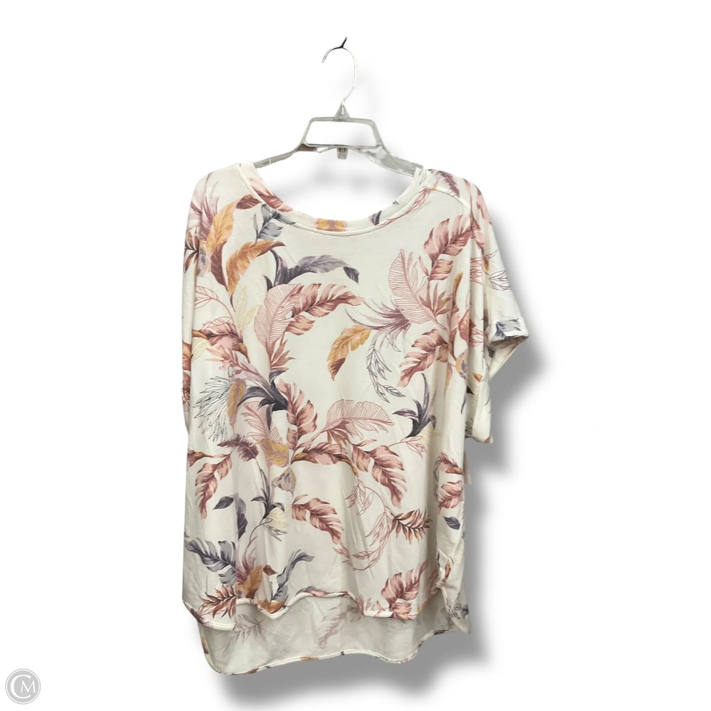 Top Short Sleeve By Cupio In Floral Print, Size: 3x
