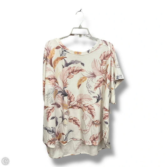 Top Short Sleeve By Cupio In Floral Print, Size: 3x