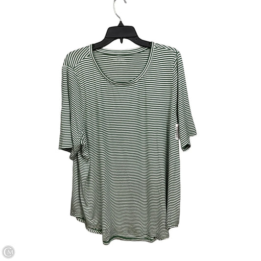 Top Short Sleeve By Lane Bryant In Striped Pattern, Size: 1x