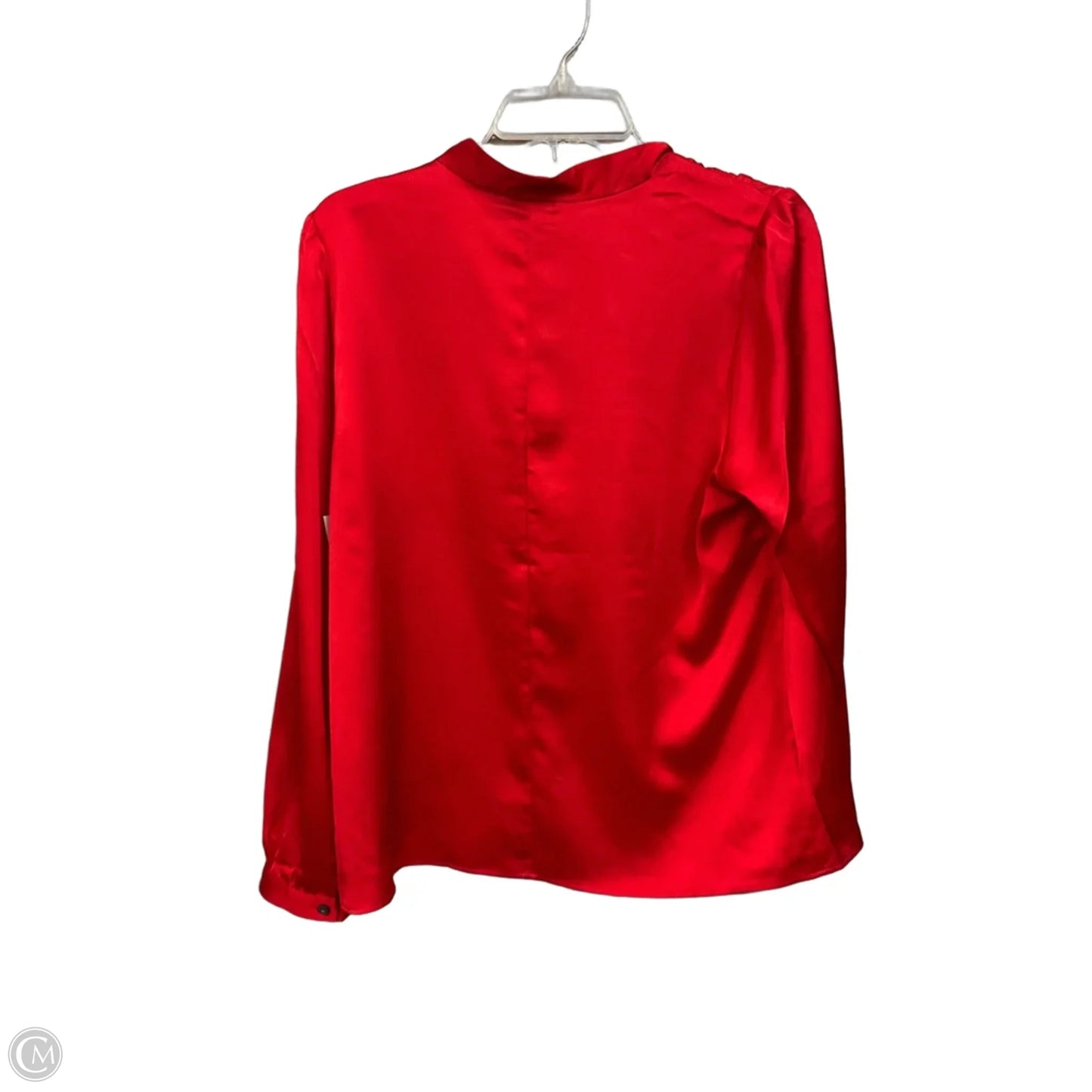 Blouse Long Sleeve By Ann Taylor In Red, Size: M