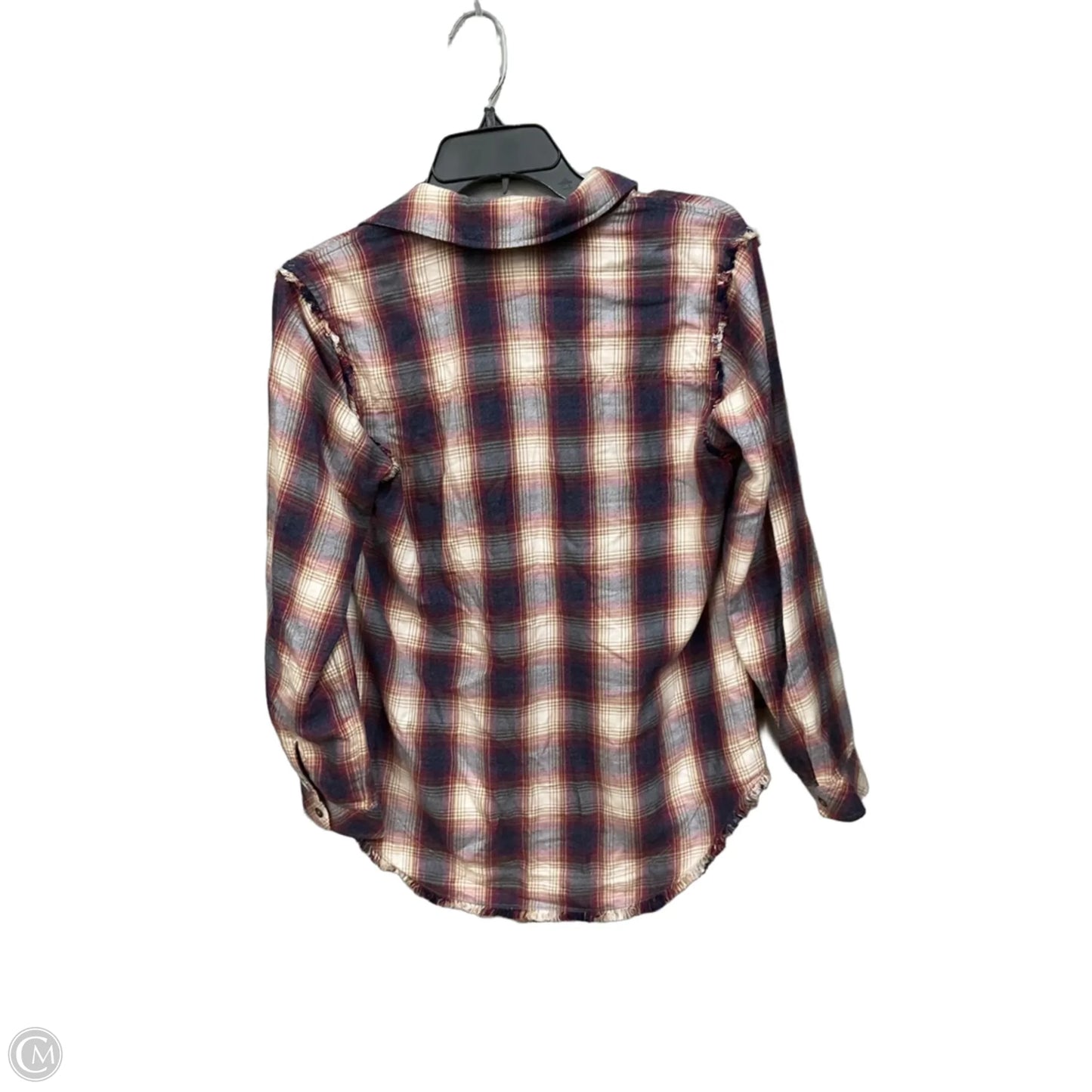 Top Long Sleeve By Cloth And Stone In Plaid Pattern, Size: Xs