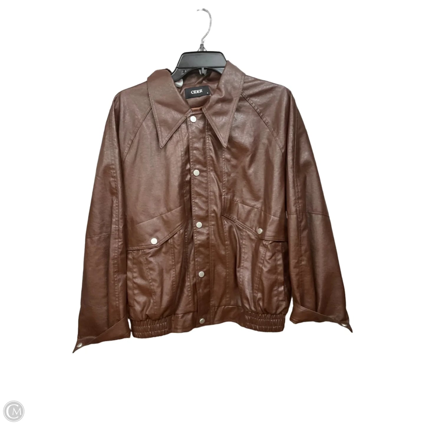 Jacket Moto By Cider In Brown, Size: S