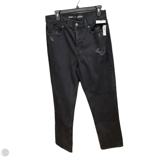 Jeans Straight By Old Navy In Black Denim, Size: 6