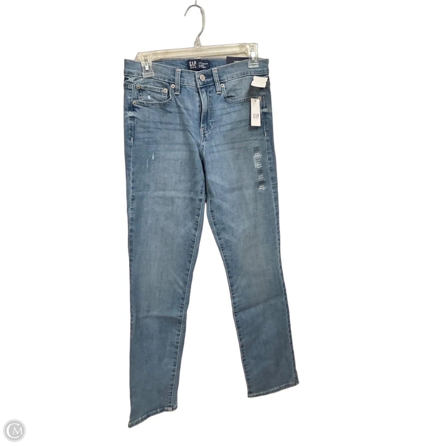 Jeans Straight By Gap In Blue Denim, Size: 4
