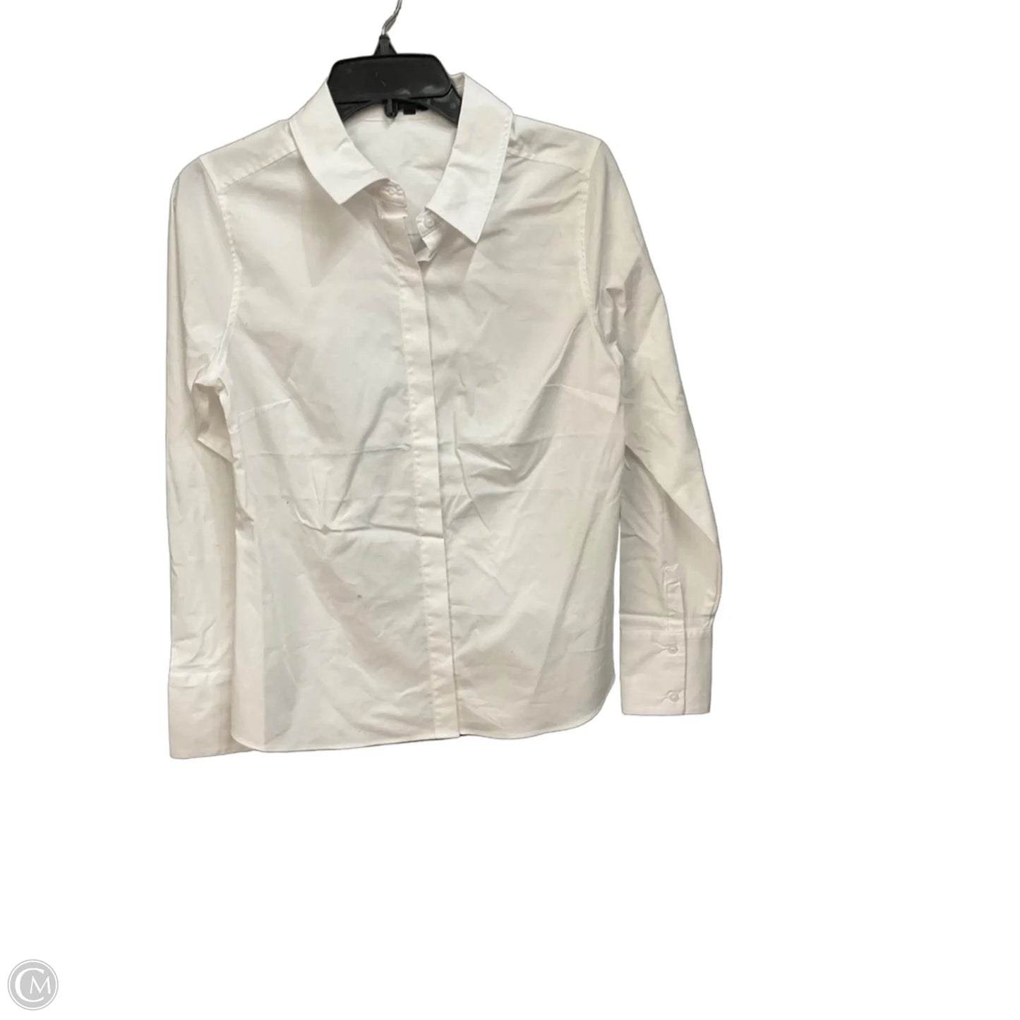 Blouse Long Sleeve By Express In White, Size: M