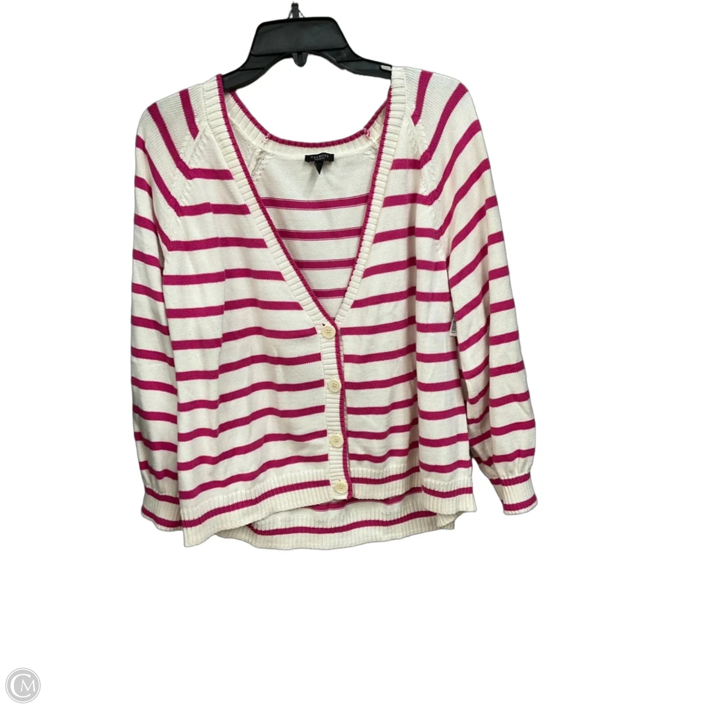 Cardigan By Talbots In Striped Pattern, Size: 3x