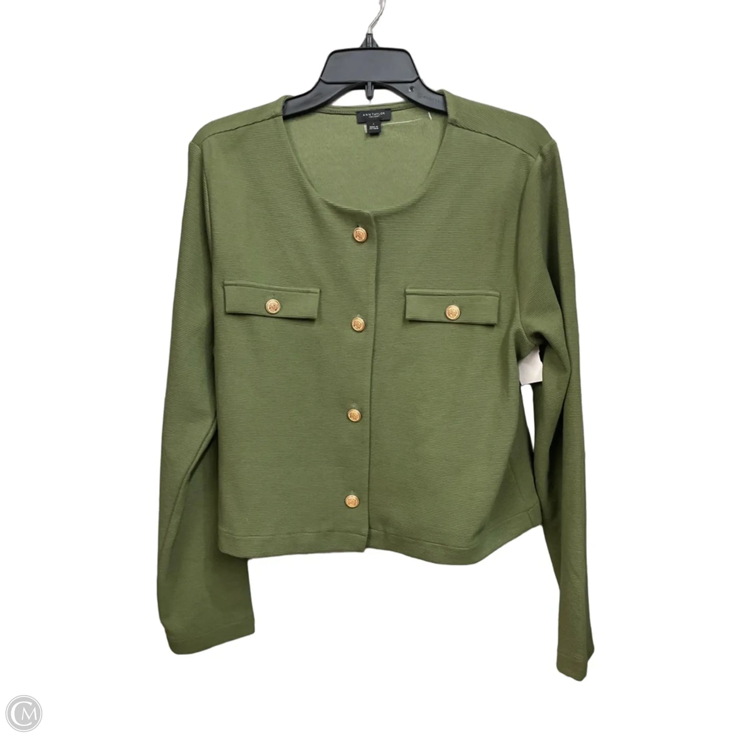 Cardigan By Ann Taylor In Green, Size: L