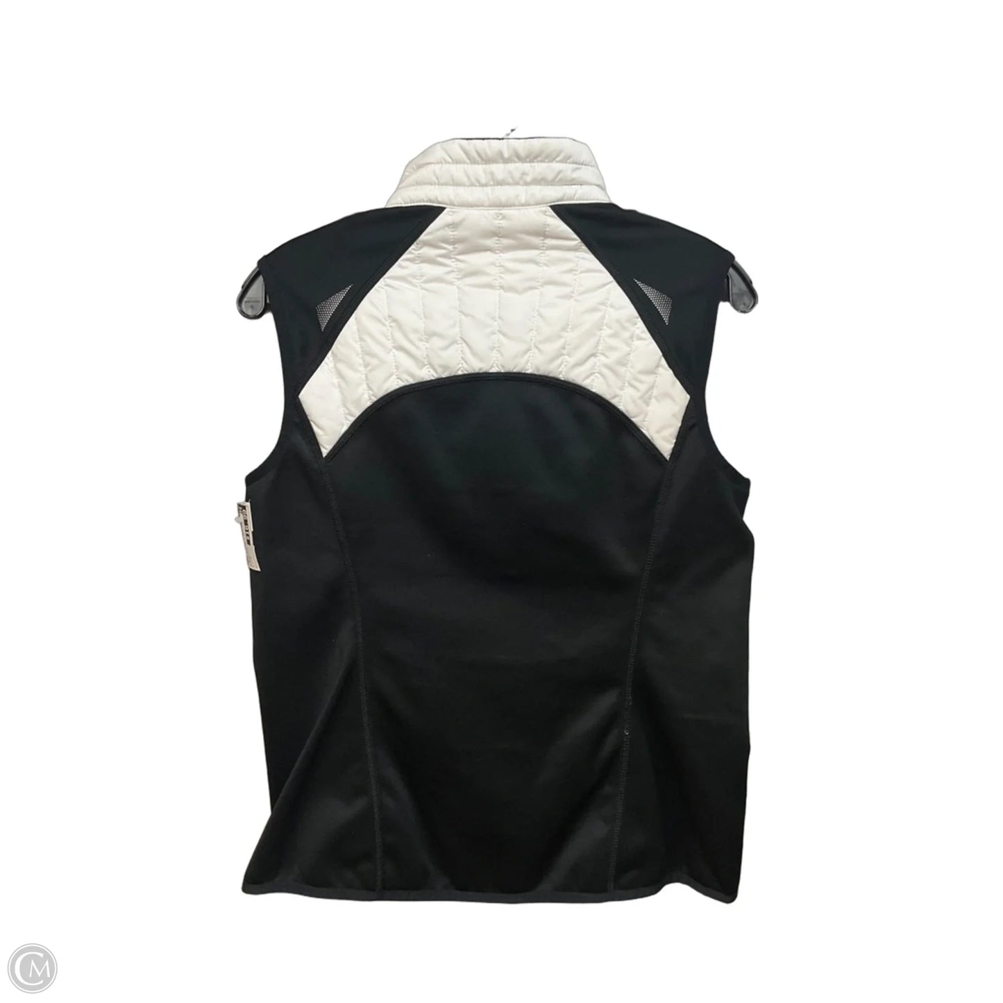 Vest Puffer & Quilted By Eddie Bauer In Black & White, Size: M