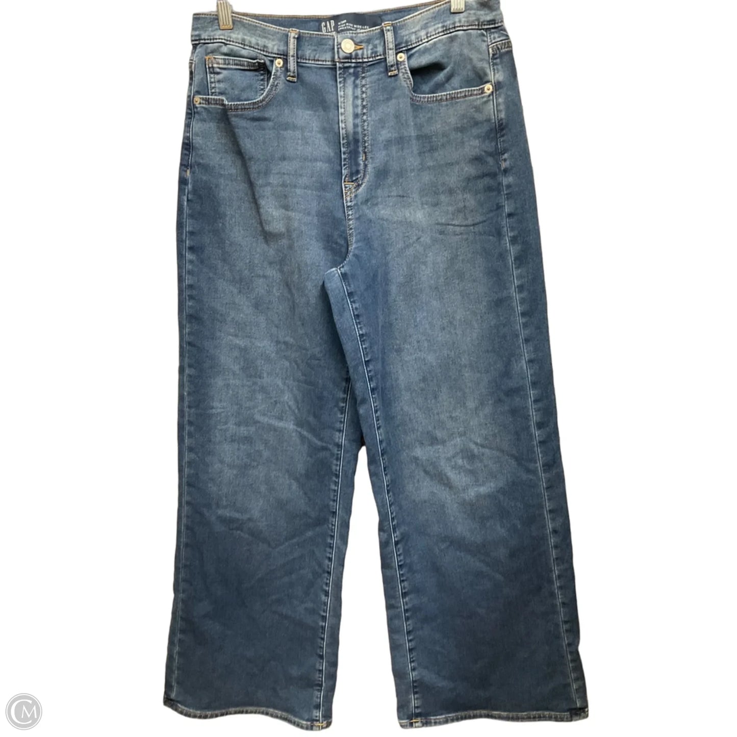 Jeans Wide Leg By Gap In Blue Denim, Size: 8