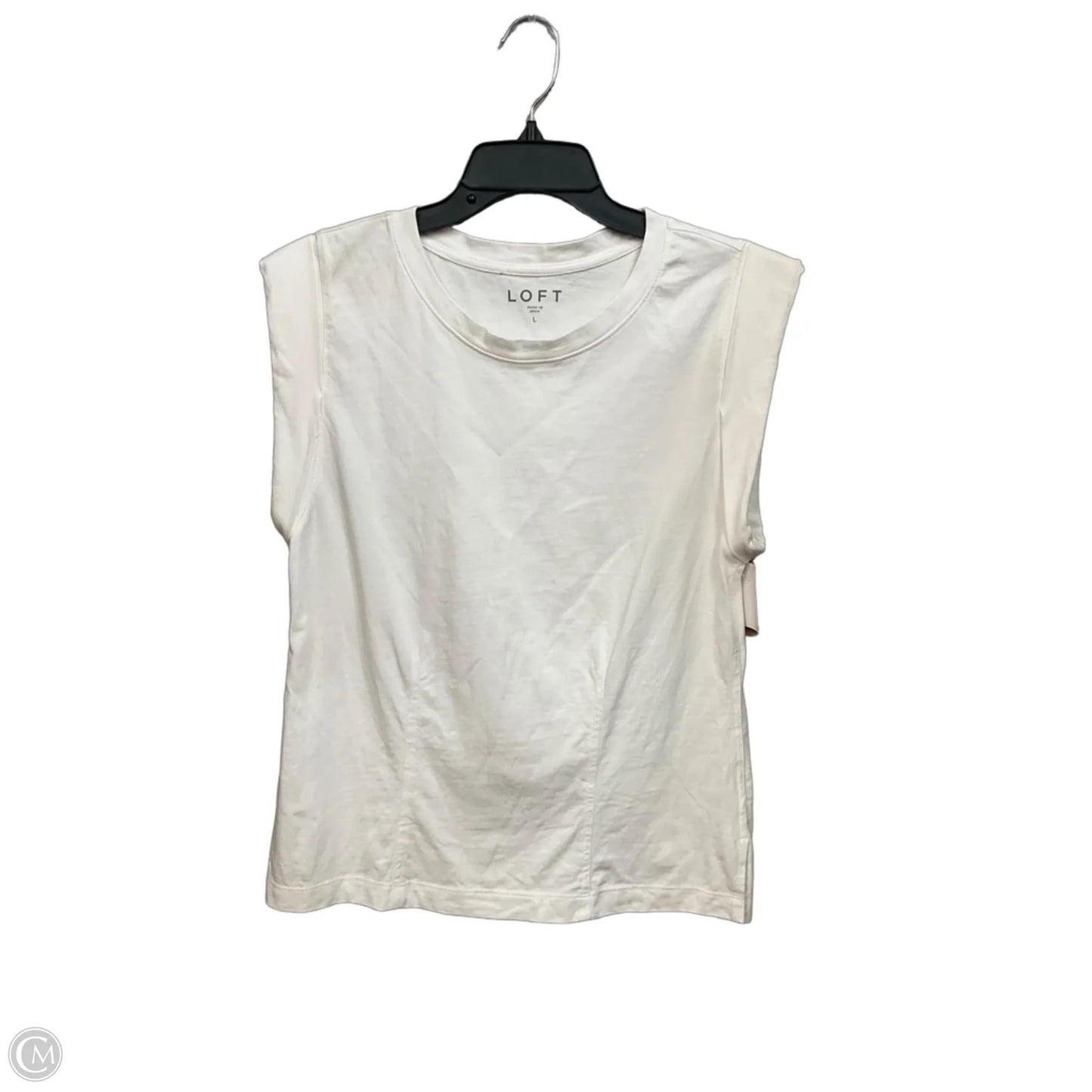 Top Sleeveless Basic By Loft In White, Size: L