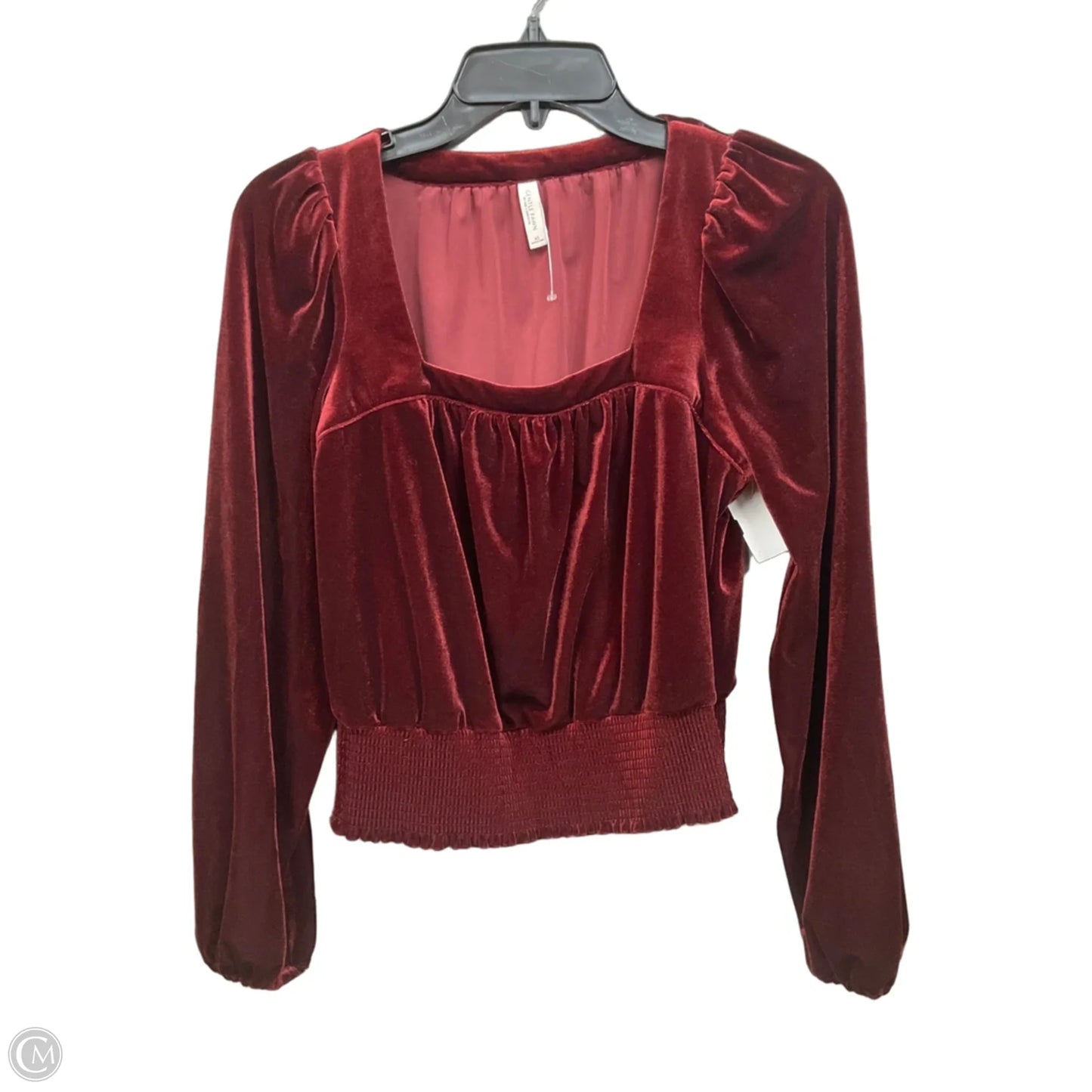 Top Long Sleeve By Gentle Fawn In Red, Size: Xs