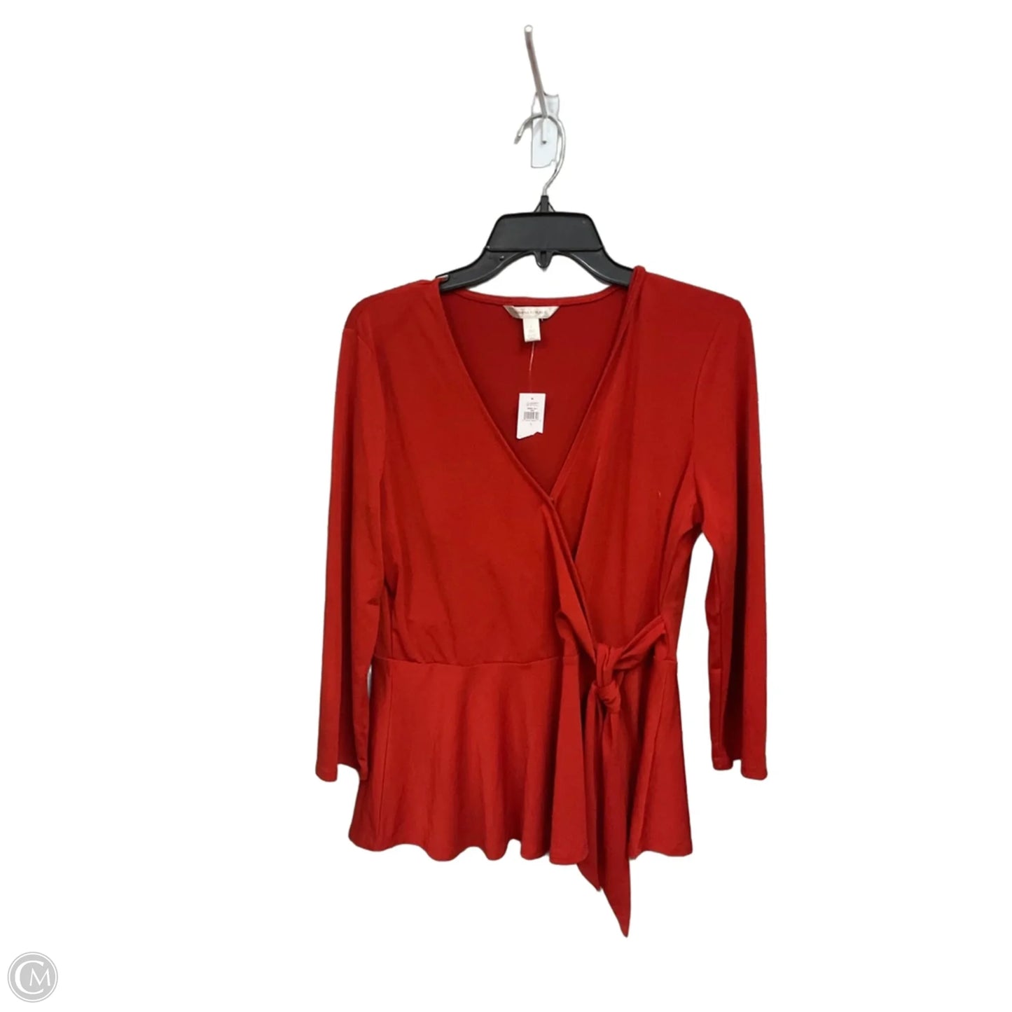 Top Long Sleeve By Banana Republic In Orange, Size: L