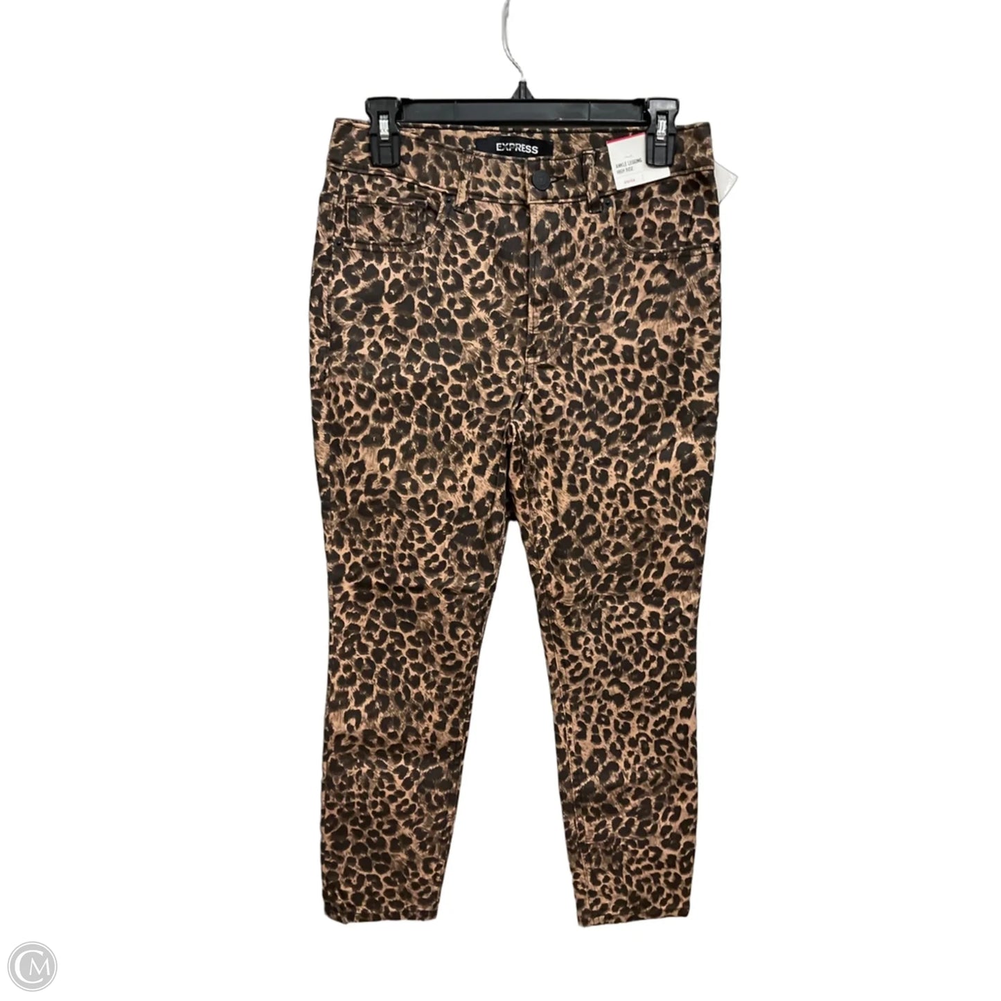Jeans Skinny By Express In Animal Print, Size: 4