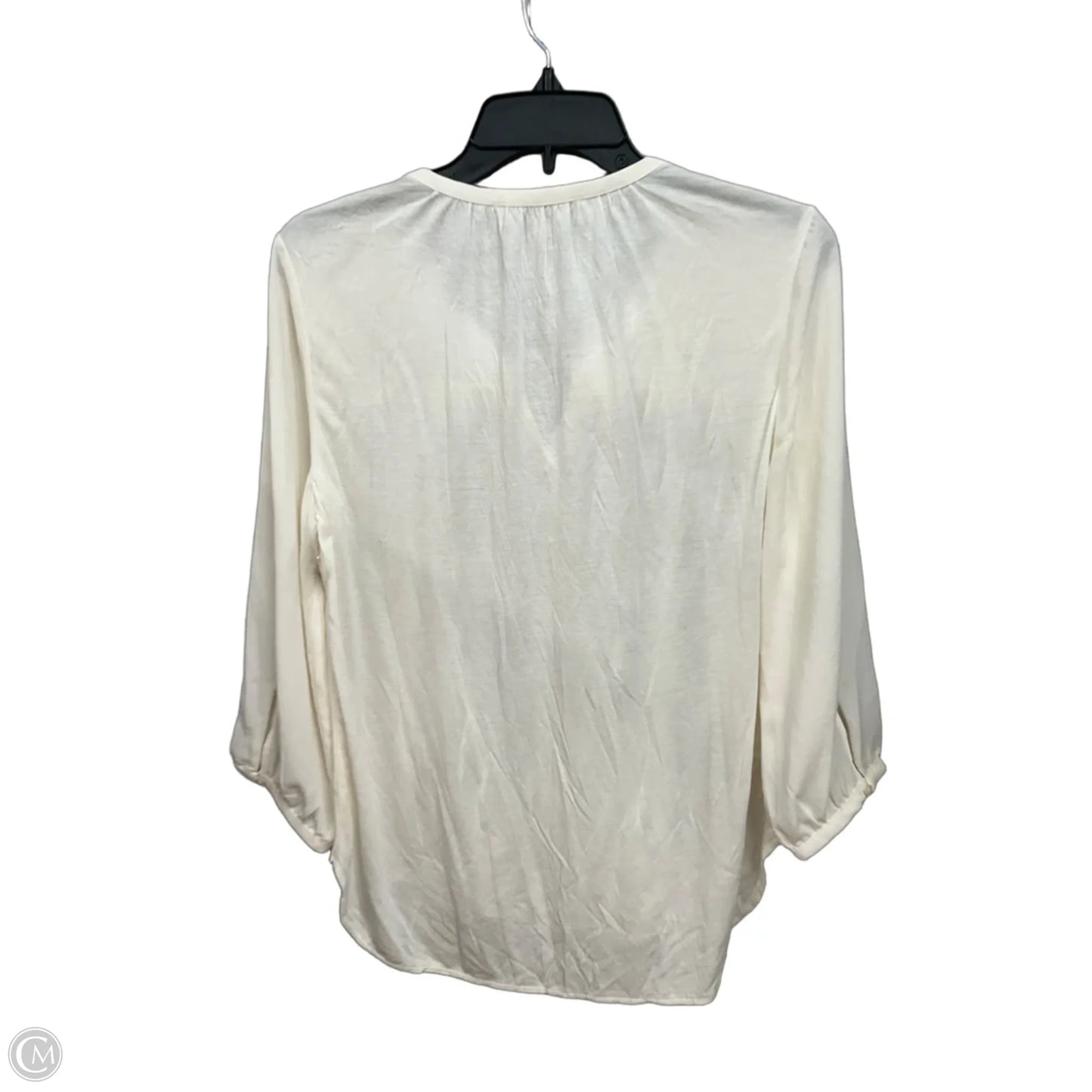 Top Long Sleeve By Loft In Cream, Size: Mp