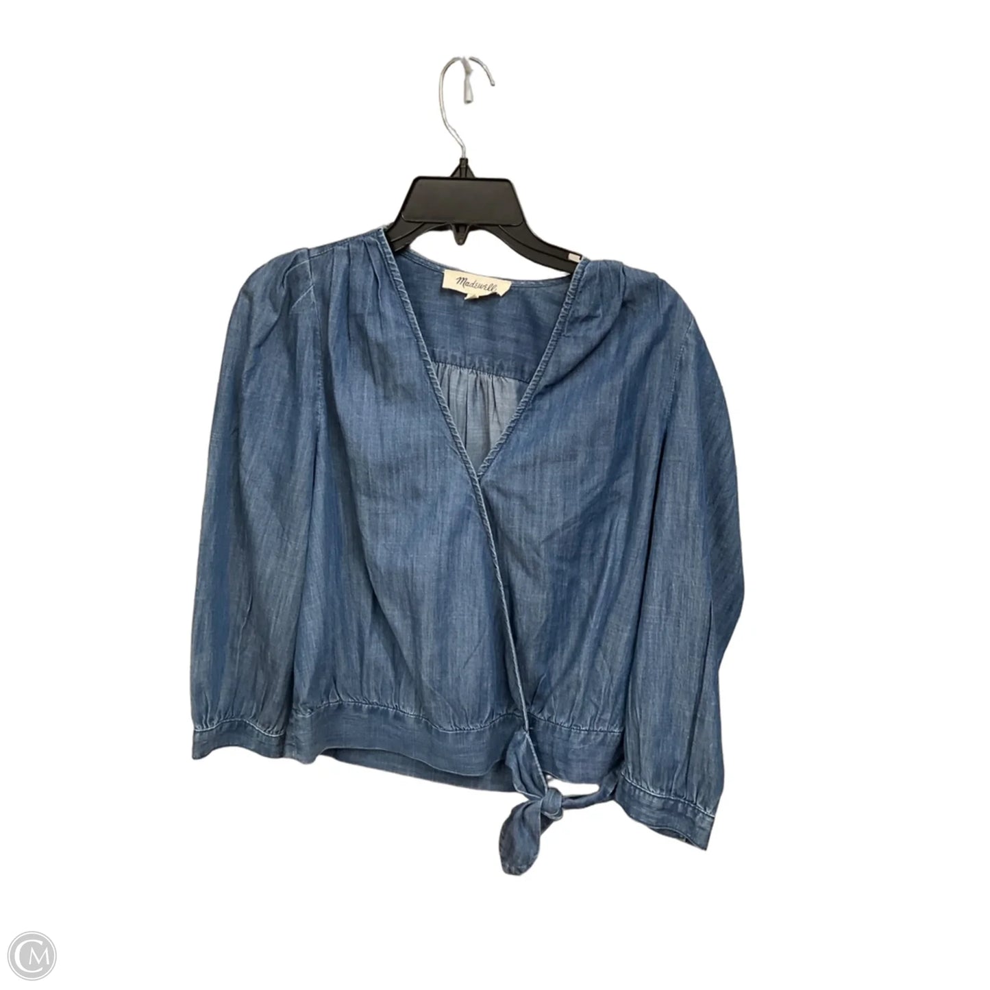 Top Long Sleeve By Madewell In Blue, Size: S