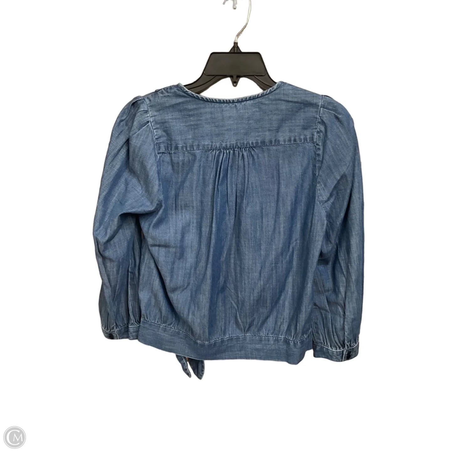 Top Long Sleeve By Madewell In Blue, Size: S