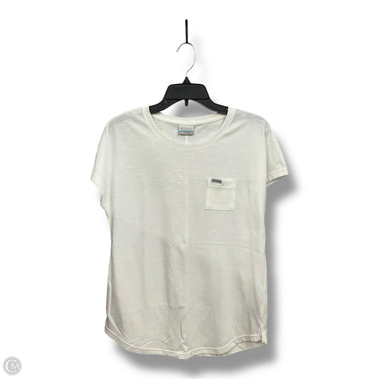 Athletic Top Short Sleeve By Columbia In White, Size: M