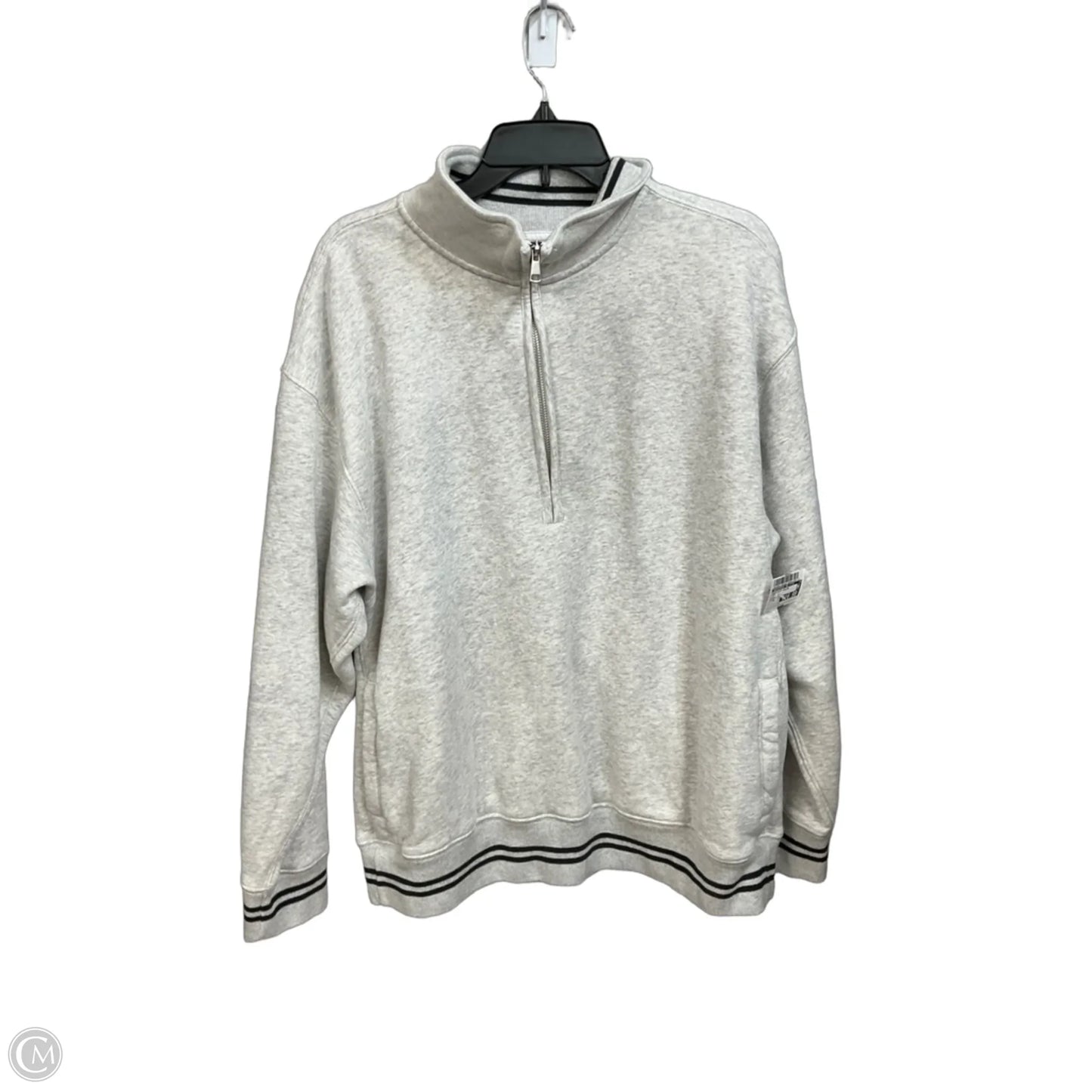 Sweatshirt Collar By Abercrombie And Fitch In Grey, Size: M