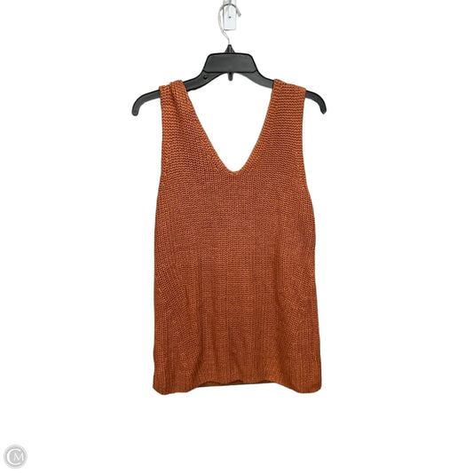 Top Sleeveless By Loft In Orange, Size: Xl