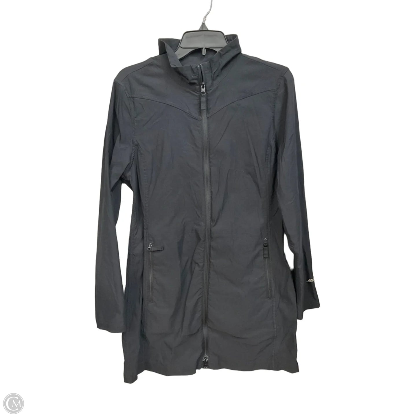Jacket Windbreaker By Eddie Bauer In Black, Size: M